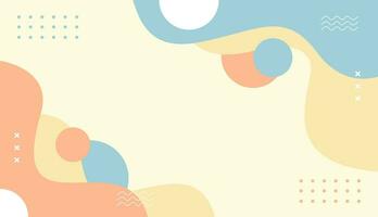 Minimalist abstract background hand-drawn with organic shapes in pastel colors. Simple, trendy, and flat vector illustration.