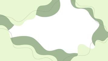 Abstract background with green wavy organic shapes, pastel vector fluid background. Suitable for covers, posters, cards, templates, banners, and others