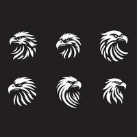 Eagle head logo template vector icon illustration design element set - vector