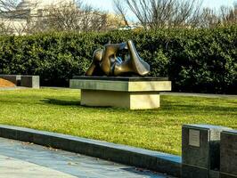 Washington DC, US - 12.16.2023 Sculpture at the in the Hirshhorn Museum and Sculpture Garden on Independence Avenue and Seventh Street SW photo