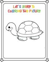 vector drawing image cute turtle