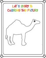 vector dibujo imagen camello