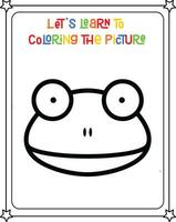 vector drawing image head frog