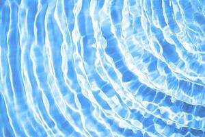Beautiful water texture with waves. blue color, water background photo
