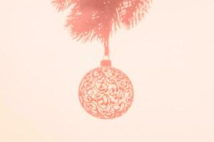 Christmas ball on Christmas tree, creative photo, new year, christmas photo