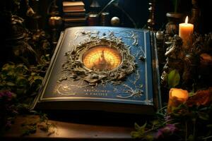 AI generated Enchanted storytelling books, bringing tales to life with their enchanted pages - Generative AI photo