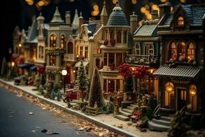 AI generated Christmas Village Displays - Generative AI photo