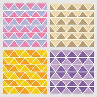 Colorful Abstract Triangle Basic Shape Seamless Patterns vector