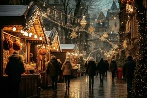 AI generated Christmas Markets - Generative AI photo