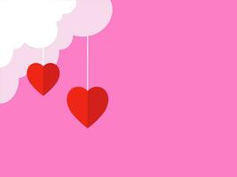 Pink Background For Valentines Day vector