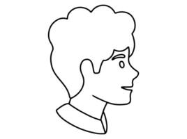 Hand Drawn Avatar Line Art Illustration vector