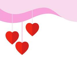 Heart and Love background for Valentines vector