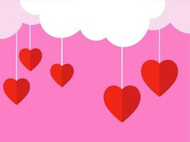 Pink Background For Valentines Day vector