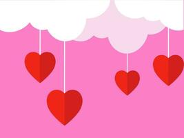 Pink Background For Valentines Day vector