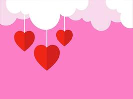 Pink Background For Valentines Day vector