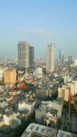 Aerial View of Hanoi City Skyline, Vietnam video