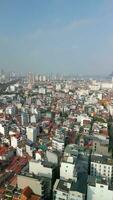 antenne visie van Hanoi stad horizon, Vietnam video