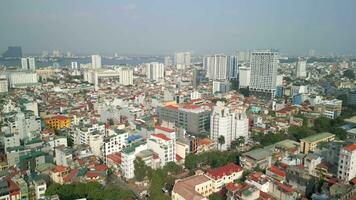 Aerial View of Hanoi City Skyline, Vietnam video