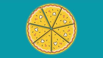 2d animated pizza video