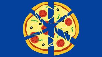 2d animated pizza video