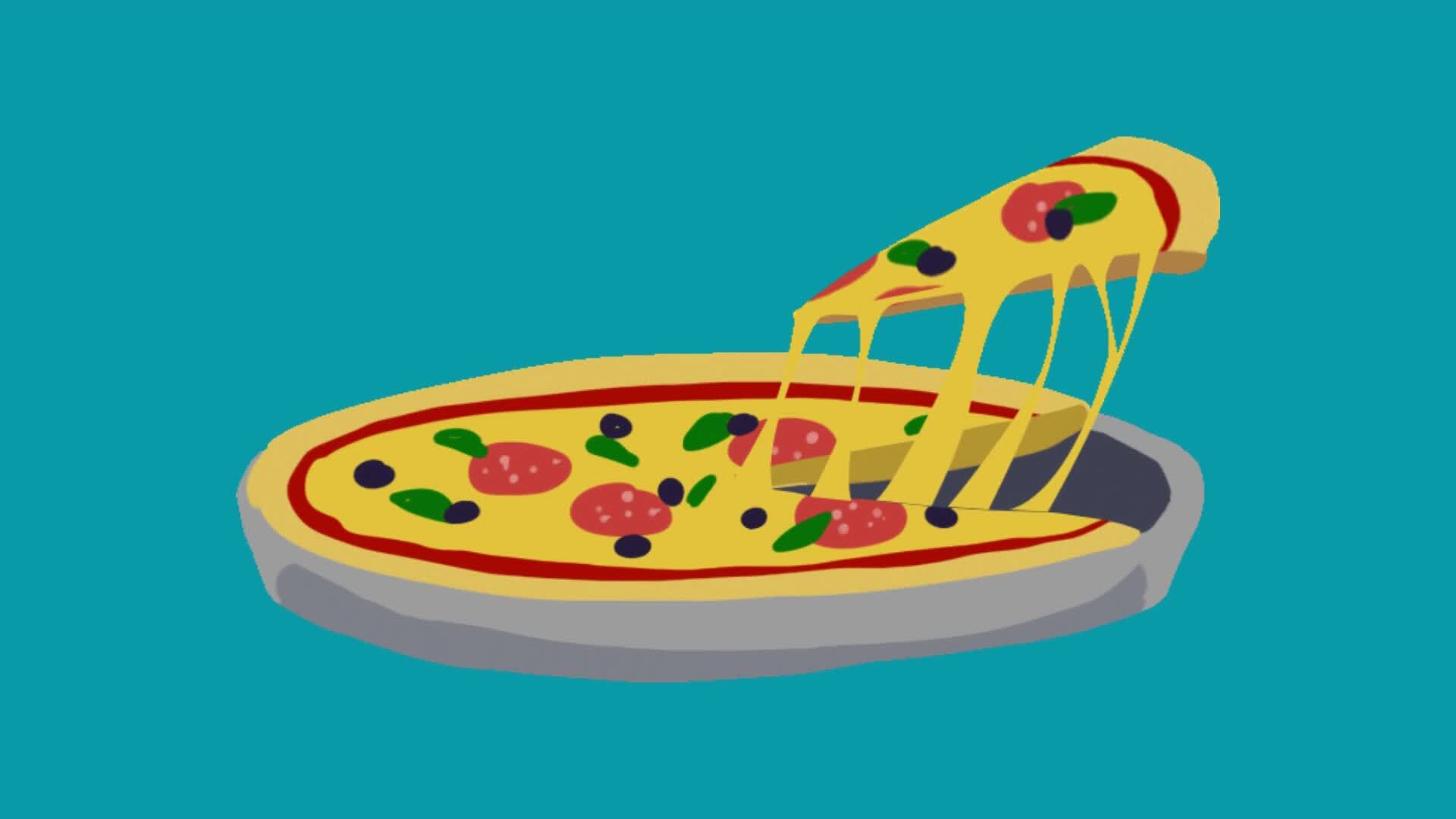 2d animado Pizza 36201338 Vídeo de stock en Vecteezy