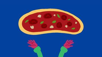 2d animated pizza video