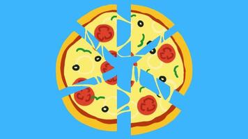 2d animated pizza video