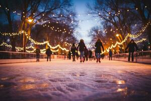 ai generado al aire libre hielo pistas - generativo ai foto