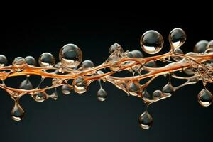 AI generated Frozen Water Droplets - Generative AI photo