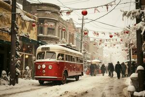 AI generated Vintage Winter - Generative AI photo