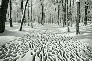 AI generated Ski Trail Patterns - Generative AI photo