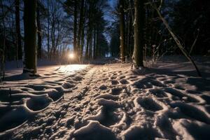 AI generated Ski Trail Patterns - Generative AI photo