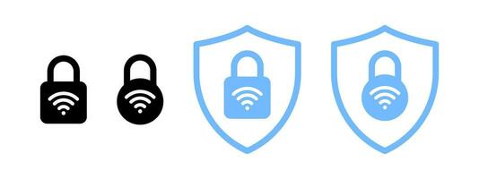 WiFi security icons. Vector icons