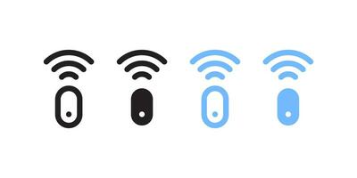 remoto controlar iconos Wifi señales. vector íconos