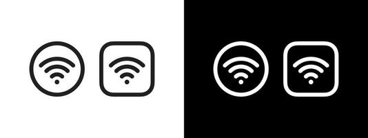 WiFi icons. Wireless internet symbol. Vector icons