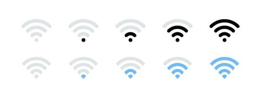 Wifi señal íconos colocar. vector íconos