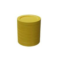 financial success with this 3D render vector illustration showcasing a stack of golden coins. A symbol of prosperity, investment, and earnings, wealth to your business and finance concepts