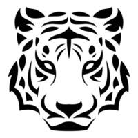 sencillo resumen Tigre cabeza logo vector icónico ilustración