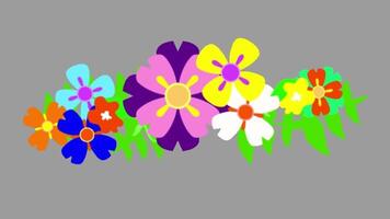 2d animated flower decoration video