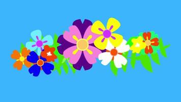 2d animato fiore decorazione video