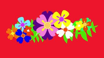 2d animated flower decoration video