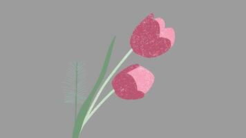 2d animated flower decoration video