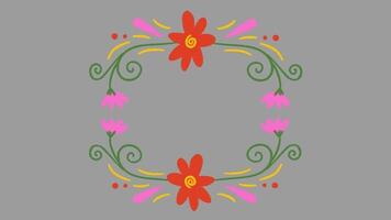 2d animated flower decoration video