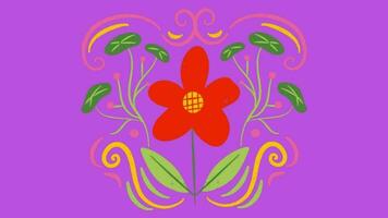 2d animated flower decoration video