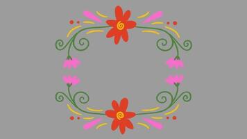 2d animated flower decoration video