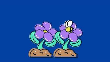 2d animated flower decoration video