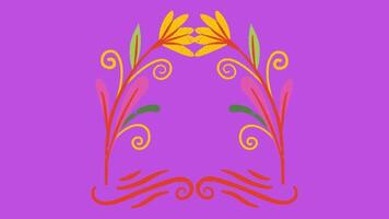 2d animated flower decoration video