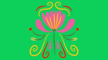 2d animated flower decoration video