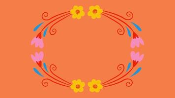 2d animated flower decoration video