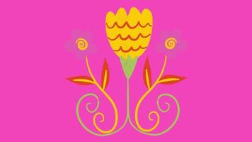 2d animated flower decoration video